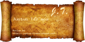 Justus Tímea névjegykártya